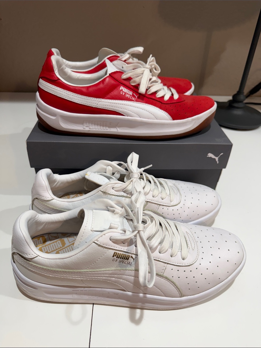 Puma GV Special Sneakers in Red & White
